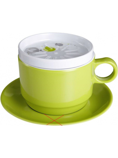 OUTLET - Filiżanka z melaminy z pokrywką Cup&Cover Space 300 ml - Brunner