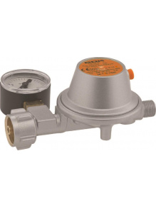 Reduktor gazowy z manometrem i zaworem bezpieczeństwa PRV EN61 1,5 kg/h 50 mbar G1/4 LH - Gok