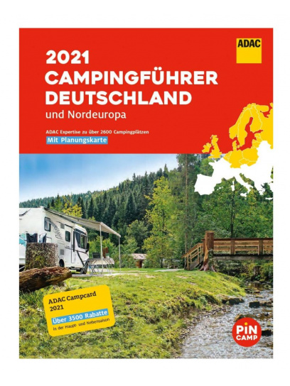 Książka przewodnik po kempingach Europa Północna 2021 ADAC jęz. niemiecki