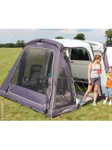 Dmuchany przedsionek do busa Movelite 2, 310×360 cm, wys. 180–220 lub 220–255 cm, 6000 mm, kedr 5/7 mm, grafit/kość słoniowa – Outdoor Revolution