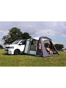 Dmuchany przedsionek do busa Movelite 2, 310×360 cm, wys. 180–220 lub 220–255 cm, 6000 mm, kedr 5/7 mm, grafit/kość słoniowa – Outdoor Revolution