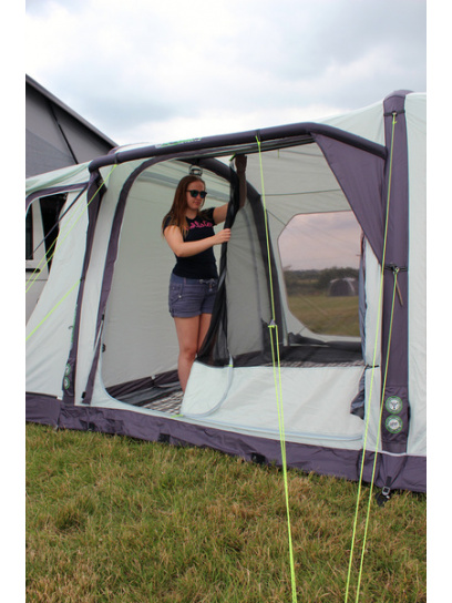 Dmuchany przedsionek do busa Movelite 3 Vario, 350×420 cm, wys. 180–240 lub 240–290 cm, 4000 mm, 250HD ripstop, 29,3 kg, grafit/kość słoniowa – Outdoor Revolution