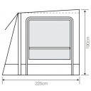Przedsionek boczny do markizy Esprit Pro X 350M, gł. 225 cm, wys. montażu 190 cm, 6000 mm, 12,5 kg, 72×29×29 cm, Pro 600HD, szary – Outdoor Revolution