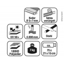 Osłona przeciwsłoneczna TECH-LINE High, szara – Outdoor Revolution