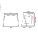 Osłona przeciwsłoneczna TECH-LINE Midline, 280×240 cm, wys. 220–255 cm, szara – Outdoor Revolution