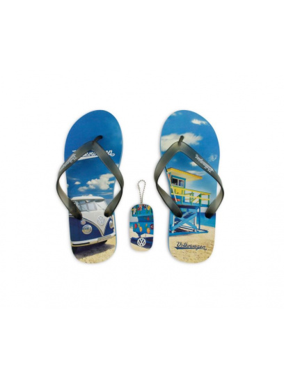 Klapki plażowe japonki 42/43 Volkswagen T1 Bulli Blue - VW Collection