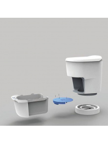 Toaleta kompostująca zgrzewająca z systemem worków C1 z okrągłą podstawą - Clesana