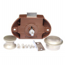 Zamek meblowy wciskany blokada Push Lock chrom mat