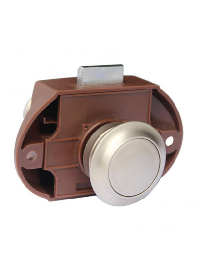 Zamek meblowy wciskany blokada Push Lock chrom mat