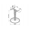Stelaż stołu jednokolumnowy 320-695 mm - Ilse