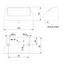 Lampka tablicy rejestracyjnej LED 9-32 V 1 W 200 mm IP6K9K czarna - Jokon