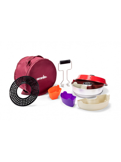 Zestaw piekarnika turystycznego Omnia Kit 2 (piekarnik+forma+termometr+torba) - Omnia