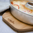 Podstawka bambusowa pod piekarnik Omnia, 314×237×22 mm, 0,52 kg, naturalna – Omnia