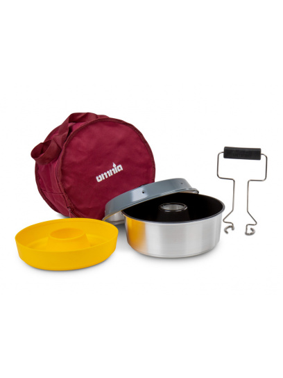 Zestaw piekarnika turystycznego Maxi Non-Stick, 3 l, powłoka nieprzywierająca (forma Maxi + forma silikonowa + uchwyt + torba), wielokolorowy – Omnia