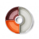 Zestaw foremek silikonowych dzielonych do Omnia (6 szt.: 2 połówki + 4 ćwiartki), wielokolorowy – Omnia