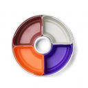 Zestaw foremek silikonowych dzielonych do Omnia (6 szt.: 2 połówki + 4 ćwiartki), wielokolorowy – Omnia