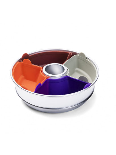 Zestaw foremek silikonowych dzielonych do Omnia (6 szt.: 2 połówki + 4 ćwiartki), wielokolorowy – Omnia