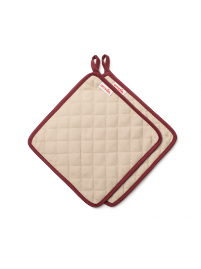 Łapki kuchenne do piekarnika Omnia (2 szt.), 24×24 cm, beżowe – Omnia