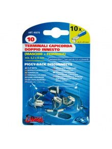 Złącza płaskie podwójne (piggyback) 6,3 x 0,8 mm 1,5–2,5 mm², 10 szt. - Lampa