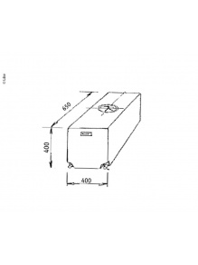 Zbiornik na wodę 95 l 650 x 400 x 400 mm (antracyt) - Lilie