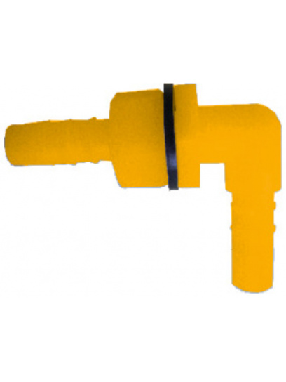 Przelotka grodziowa kątowa do instalacji wody w kamperze - Lilie