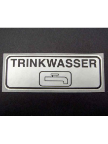 Naklejka „woda pitna” do oznaczenia instalacji - Lilie