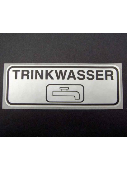Naklejka „woda pitna” do oznaczenia instalacji - Lilie