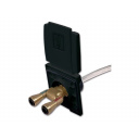 Prysznic zewnętrzny czarny + wąż prysznicowy 150 cm - Lilie