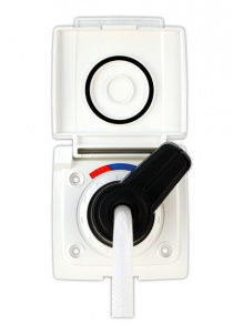 Zestaw przyłącza prysznica zewnętrznego (gniazdo + wąż 2 m) - Lilie