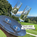 Magnetyczne szklanki plastikowe SEKT 0,15 l 2 szt., transparentne – Silwy