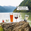 Magnetyczne szklanki plastikowe BEER 0,5 l 2 szt., transparentne – Silwy