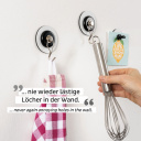 Magnetyczny haczyk THE ONE z podkładką Nano-Gel Ø 6,5 cm biały – Silwy