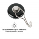 Magnetyczny haczyk THE ONE z podkładką Nano-Gel Ø 6,5 cm biały – Silwy