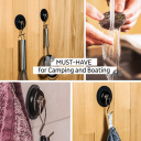 Magnetyczny haczyk THE ONE z podkładką Nano-Gel Ø 6,5 cm czarny – Silwy