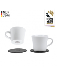 Porcelanowe filiżanki do espresso z magnesem 2 szt. czarne – Silwy