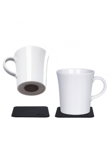 Porcelanowe kubki z uchwytem magnetycznym 2 szt. czarne – Silwy