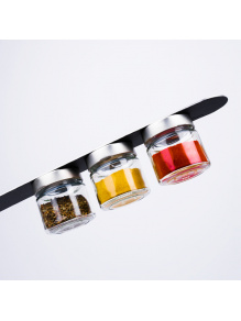 Magnetyczny słoik na żywność 125 ml czarny – Silwy