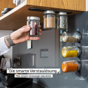 Magnetyczny pojemnik szklany Fine Food 192 ml czarny – Silwy