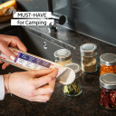 Magnetyczny pojemnik szklany Fine Food 192 ml czarny – Silwy