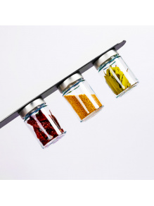 Magnetyczny pojemnik szklany Fine Food 192 ml czarny – Silwy