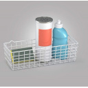 Kosz druciany wiszący 33x12x9 cm biały - Pandino