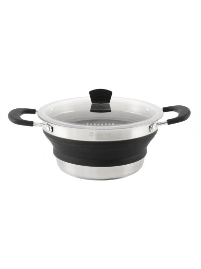 Składany garnek z pokrywką Collaps Pot with Lid 2,5 l Black - Outwell