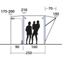 Markiza nadmuchiwana Newburg 160 AIR (drive-away), szara – Outwell