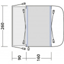 Markiza nadmuchiwana Newburg 160 AIR (drive-away), szara – Outwell