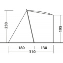 Namiot tylny Sandcrest L, wys. pojazdu 175–205 cm, szary – Outwell