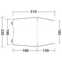 Namiot tylny Sandcrest L, wys. pojazdu 175–205 cm, szary – Outwell