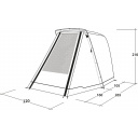 Namiot tylny Sandcrest S, wys. pojazdu 155–185 cm, szary – Outwell