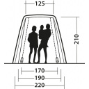 Namiot tylny Sandcrest S, wys. pojazdu 155–185 cm, szary – Outwell