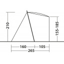 Namiot tylny Sandcrest S, wys. pojazdu 155–185 cm, szary – Outwell