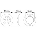 Reflektor okrągły lampka naścienna LED 12 V Ø75 mm - Carbest